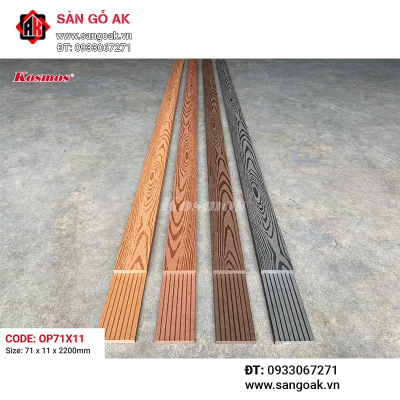 Thanh đa năng gỗ nhựa ngoài trời Kosmos OP71X11 Coffee